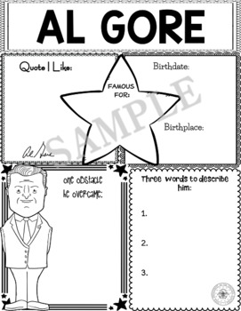 Preview of Graphic Organizer : Al Gore - World Leaders and Icons