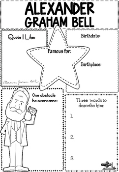 Preview of Graphic Organizer : Alexander Graham Bell