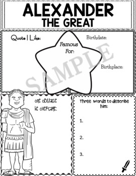Preview of Graphic Organizer : Alexander the Great - Ancient Civilizations Greece