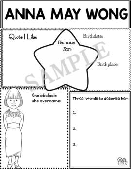 Preview of Graphic Organizer : Asian American Pacific Islanders : Anna May Wong