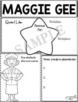 Preview of Graphic Organizer : Asian American Pacific Islanders : Maggie Gee