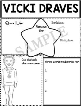 Preview of Graphic Organizer : Asian American Pacific Islanders : Vicki Draves