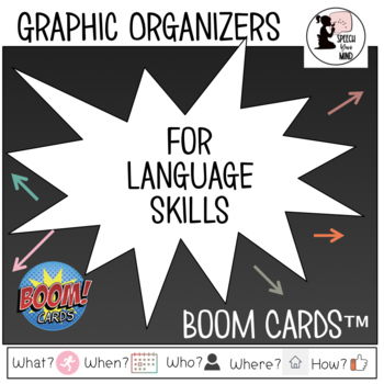 Preview of Graphic Organizer Boom Cards™ for Language Skills | Open-Ended Graphic Organizer