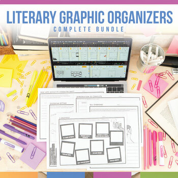 Preview of Graphic Organizer Bundle | Literary Analysis Digital & Print Graphic Organizers