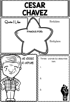 Preview of Graphic Organizer : Cesar Chavez