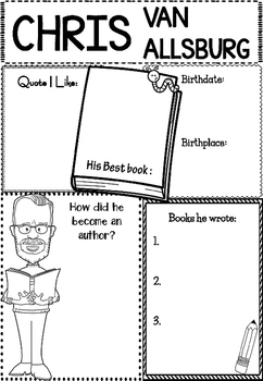 Preview of Graphic Organizer Set : Chris Van Allsburg : Awesome Authors