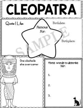 Preview of Graphic Organizer : Cleopatra - Ancient Civilizations Egypt