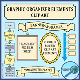 Graphic Organizer Elements Clip Art Banners Frames and Tim