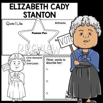 Preview of Graphic Organizer : Elizabeth Cady Stanton