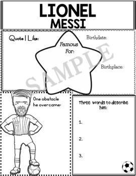 Preview of Graphic Organizer : (English & Spanish) : Lionel Messi