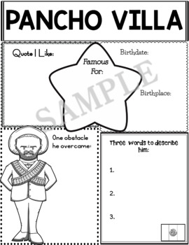 Preview of Graphic Organizer : (English & Spanish) : Pancho Villa