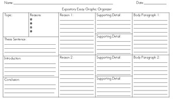 expository essay graphic organizer 5th grade