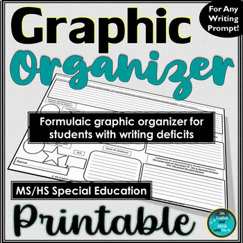 Preview of Graphic Organizer For Struggling Writers | Use With Any Writing Prompt | MS / HS