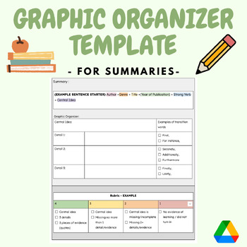 Preview of Graphic Organizer For Summaries