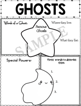 Preview of Graphic Organizer : Halloween - Ghosts