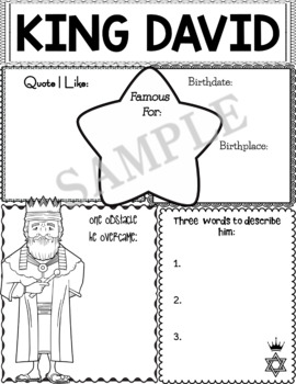 Preview of Graphic Organizer : King David - Ancient Civilizations - Early Hebrews