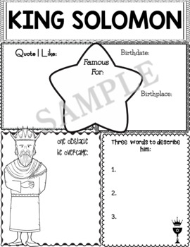 Preview of Graphic Organizer : King Solomon - Ancient Civilizations - Early Hebrews