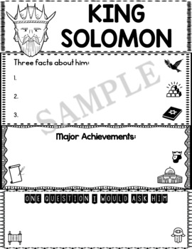 Graphic Organizer : King Solomon - Ancient Civilizations - Early Hebrews