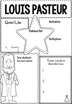 Preview of Graphic Organizer : Louis Pasteur