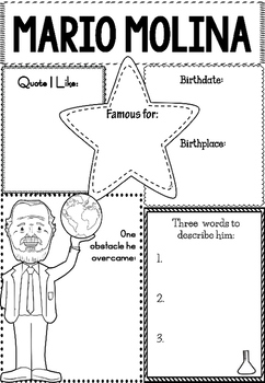 Preview of Graphic Organizer : Mario Molina