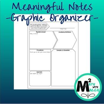 Preview of Graphic Organizer - Meaningful Notes (BTC)
