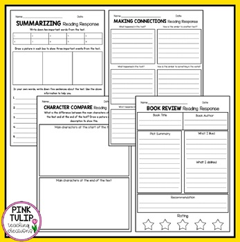 Reading Response Package - Templates For Any Book | TpT