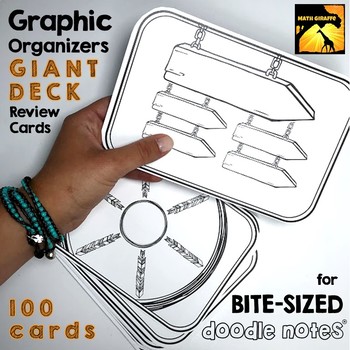 Preview of Graphic Organizer Review Cards: Huge Deck of Bite-Sized Doodle Note Templates