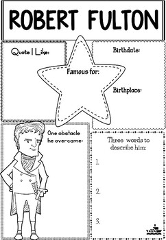 Preview of Graphic Organizer : Robert Fulton