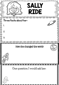 Graphic Organizer : Sally Ride by The Lotus Pond | TpT