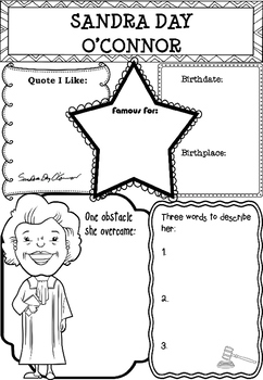 Preview of Graphic Organizer : Sandra Day O'Connor