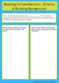 Preview of Graphic Organizer |  Schema | Building Background Knowledge