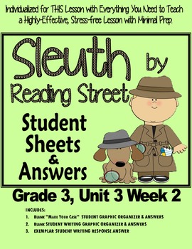 Preview of Sleuth Reading Street Gr 3 Unit 3 Wk 2, Pushing Up the Sky, "Athena and Arachne"