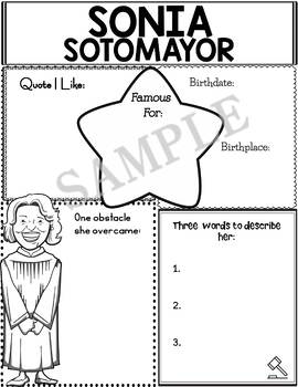 Preview of Graphic Organizer : (English & Spanish) : Sonia Sotomayor