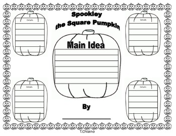 Preview of Graphic Organizer Spookley the Square Pumpkin