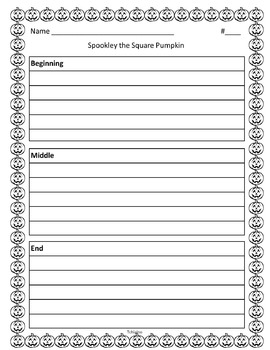 Preview of Graphic Organizer Spookley the Square Pumpkin