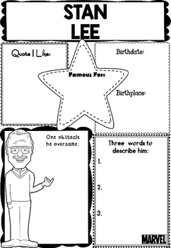 Preview of Graphic Organizer : Stan Lee