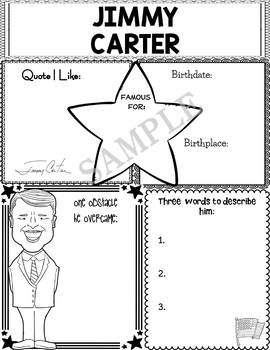 Preview of Graphic Organizer : US Presidents - Jimmy Carter, American President 39