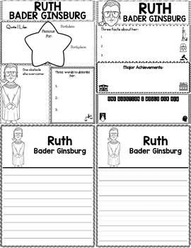 graphic organizer world leaders and cultural icons ruth bader ginsburg