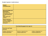 Graphic Organizer for Analytical Essay