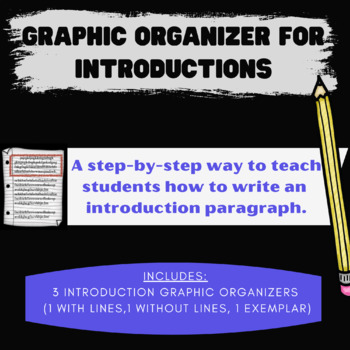 Preview of Graphic Organizer for Introduction Paragraph