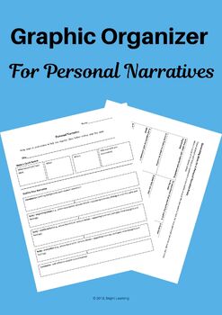 Preview of Graphic Organizer for Personal Narratives