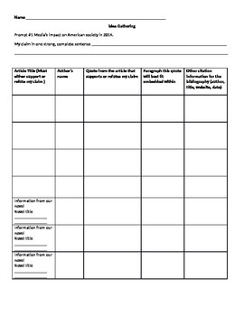 argumentative research graphic organizer