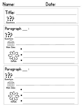 summarizing graphic organizer for informational text