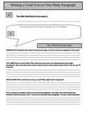 Graphic Organizer for Textual Evidence Body Paragraphs