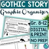 Graphic Organizer for Writing Gothic Fiction Literature St