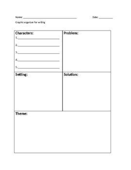 Graphic Organizer for Writing by Jasmine Davis | TPT