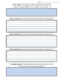 Graphic Organizer for writing Paragraphs