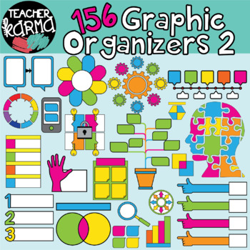 Preview of Graphic Organizers #2, 156 Piece Template BUNDLE