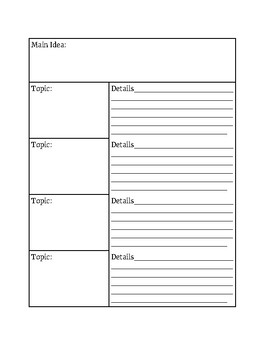 Graphic Organizers: Box Outline by English Necessities | TPT