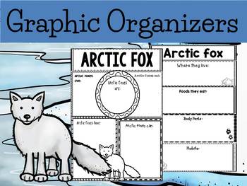 Preview of Graphic Organizers Bundle : Arctic Fox  - Polar and Arctic Animals